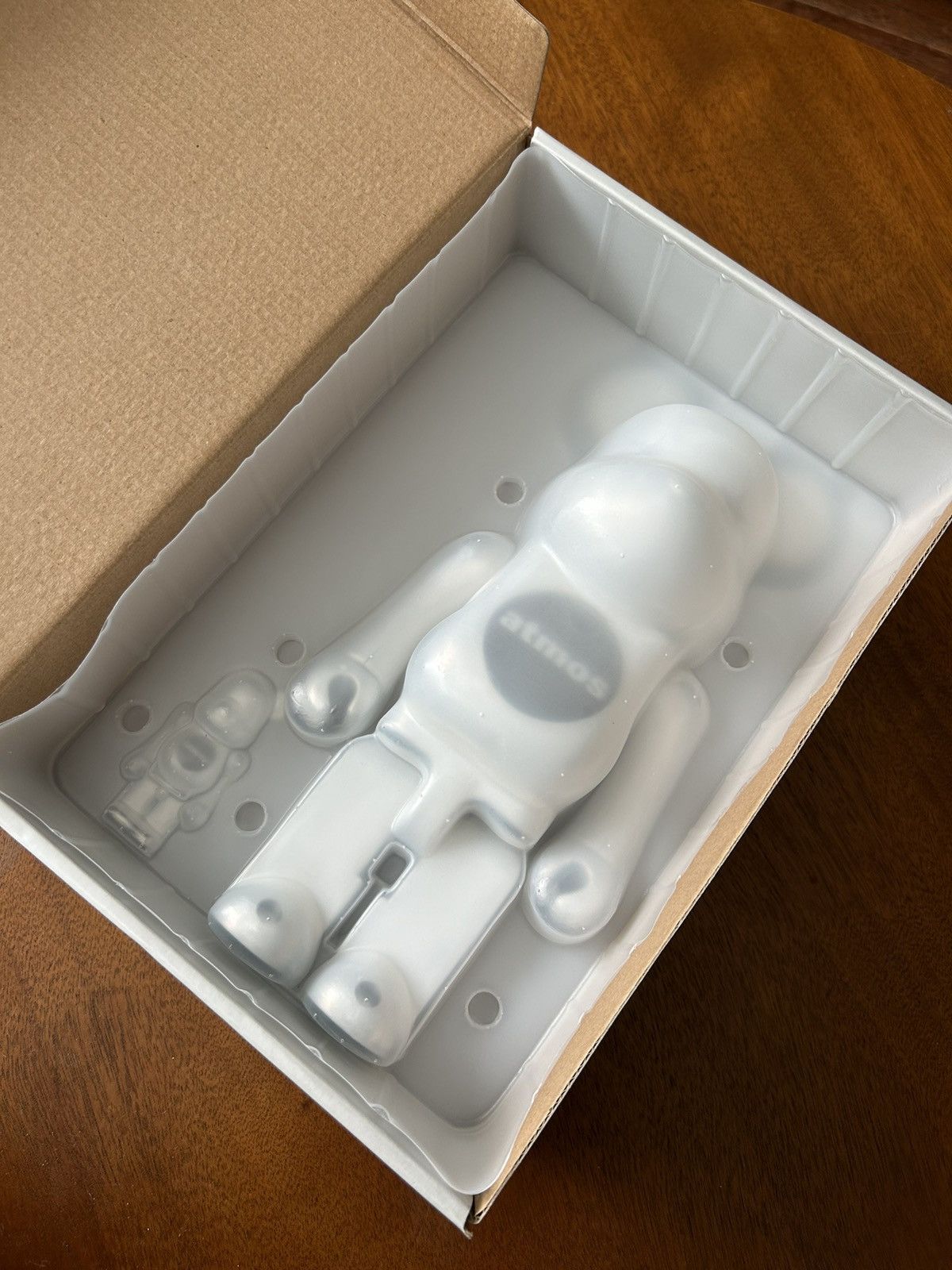 Bearbrick 400% + 100% Atmos - White Chrome