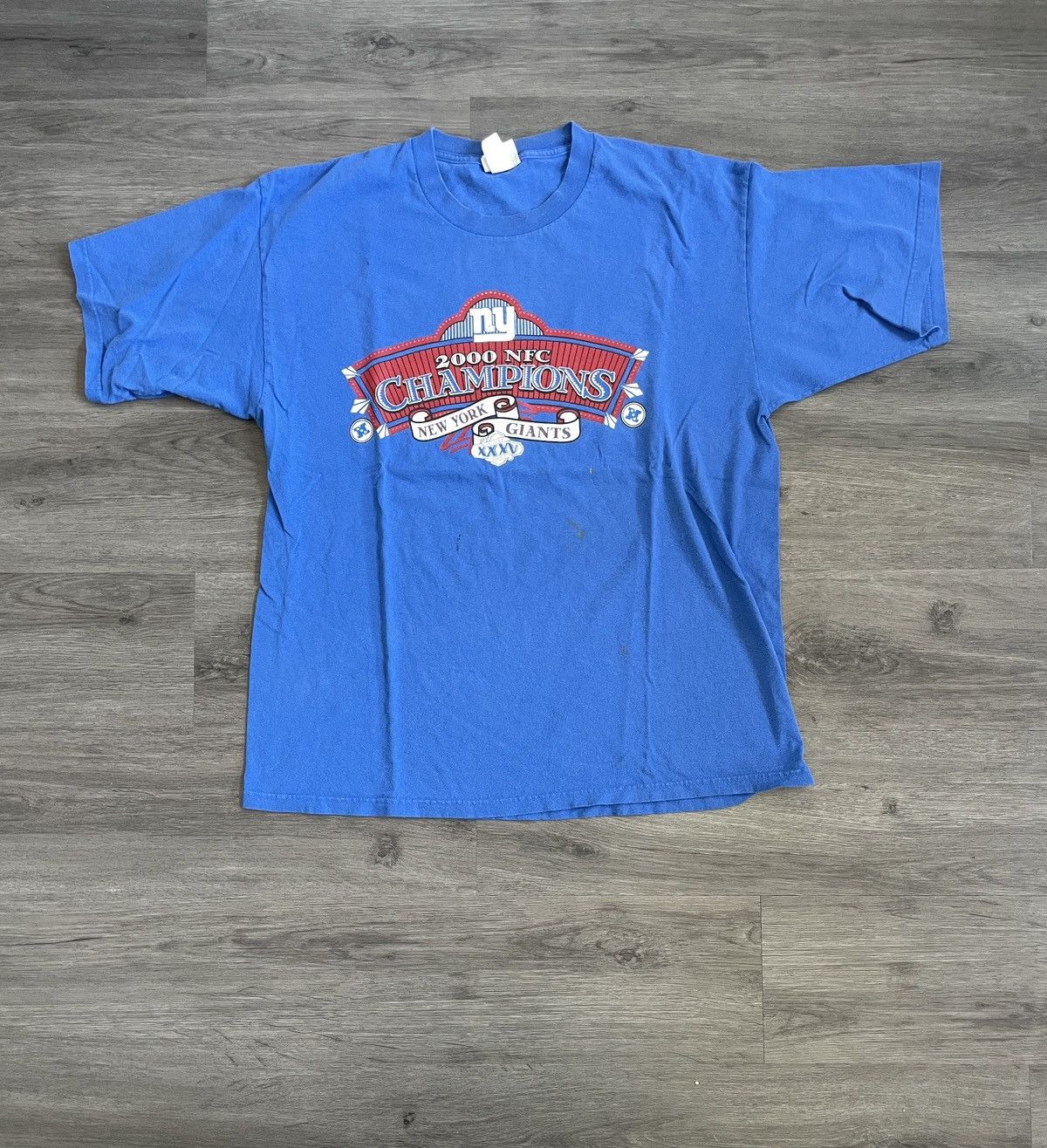 Lee Lee 2000 New York Giants “NFC Champions” T-Shirt (Sz.XL) Size US XL / EU 56 / 4 - 1 Thumbnail