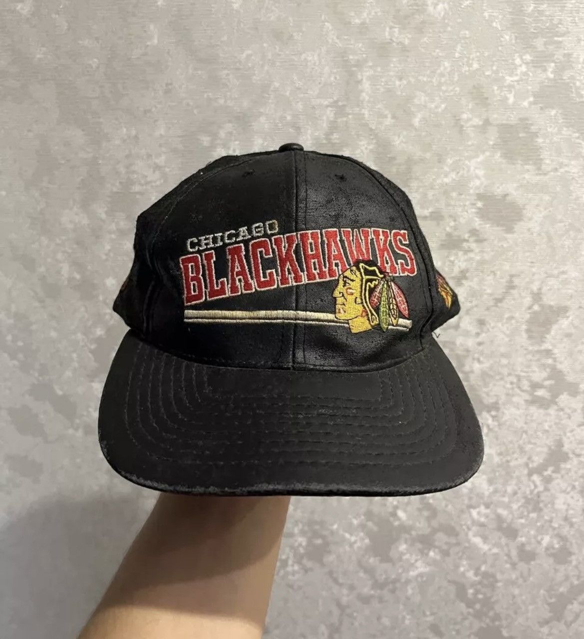 NHL × Vintage Vintage Chicago Blackhawks NHL Cap – Inter Cap USA Size ONE SIZE - 1 Thumbnail
