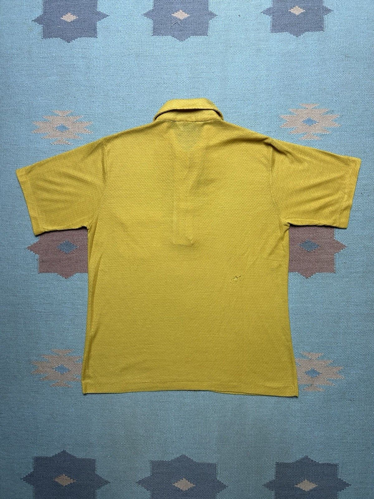 Vintage Vintage 60s 70s polo shirt waffle knit polyester soft medium Size US M / EU 48-50 / 2 - 7 Thumbnail