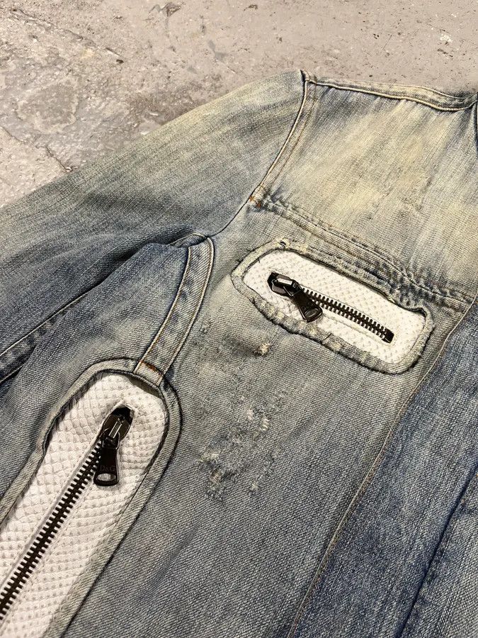 Dolce & Gabbana SS2005 Dolce & Gabbana Apocalyptic Biker Denim Jacket Size US M / EU 48-50 / 2 - 9 Thumbnail