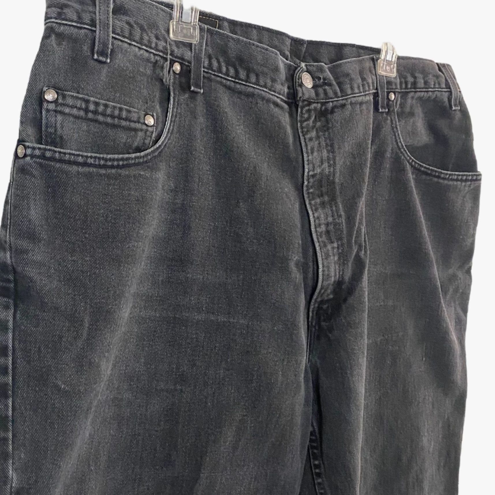 Levi's VINTAGE Levi's 545 Denim Jeans Loose Fit Black Mens 44 X 30 USA Jeans Mens Black Levi's 545 90s 2000s Tapered 5-Pocket Design Size US 44 / EU 60 - 5 Thumbnail