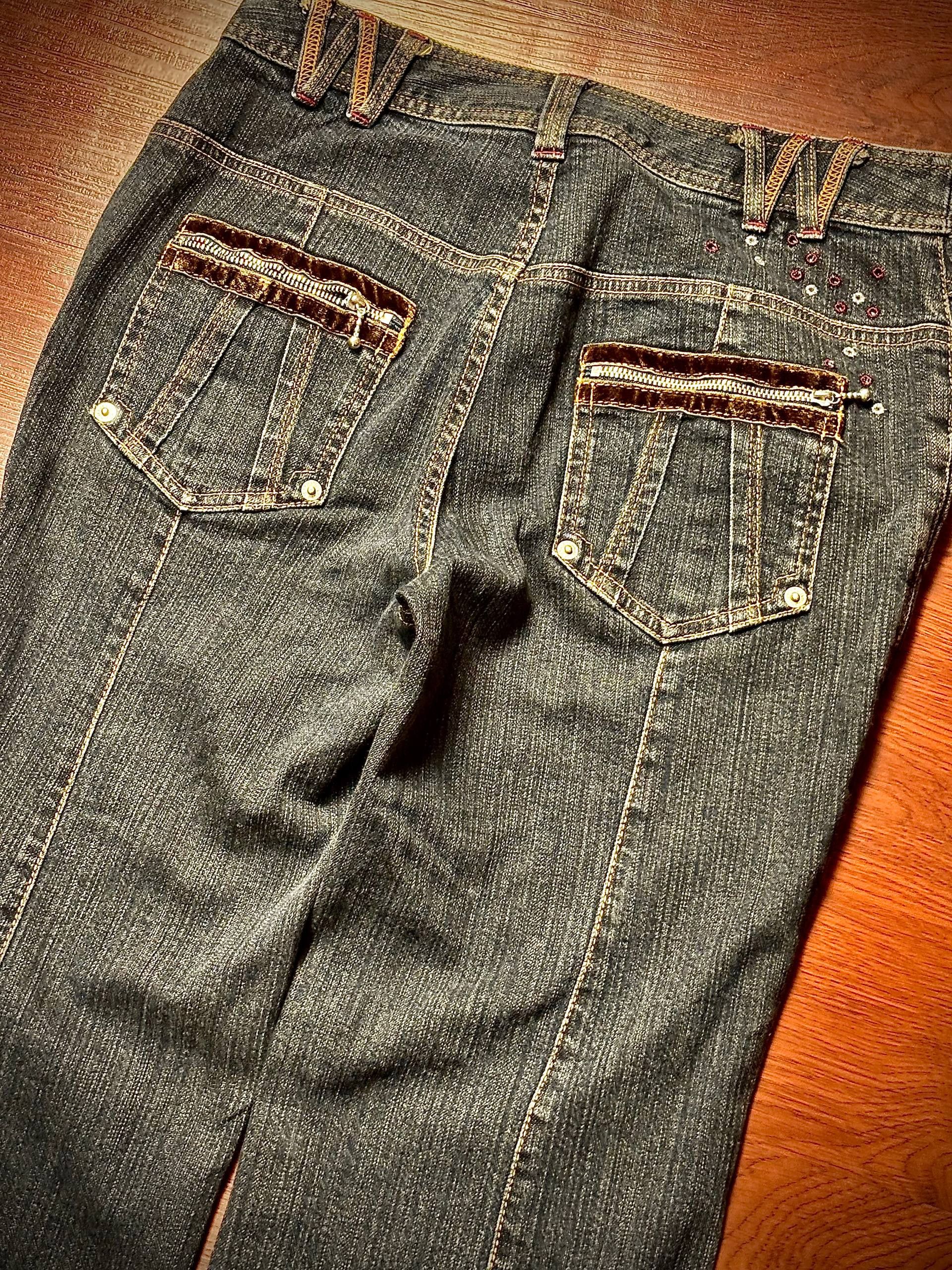 Comme des Garcons Vintage 00s Wrangler Studded Flare W Stitch Denim Pants Size 30" / US 8 / IT 44 - 3 Thumbnail