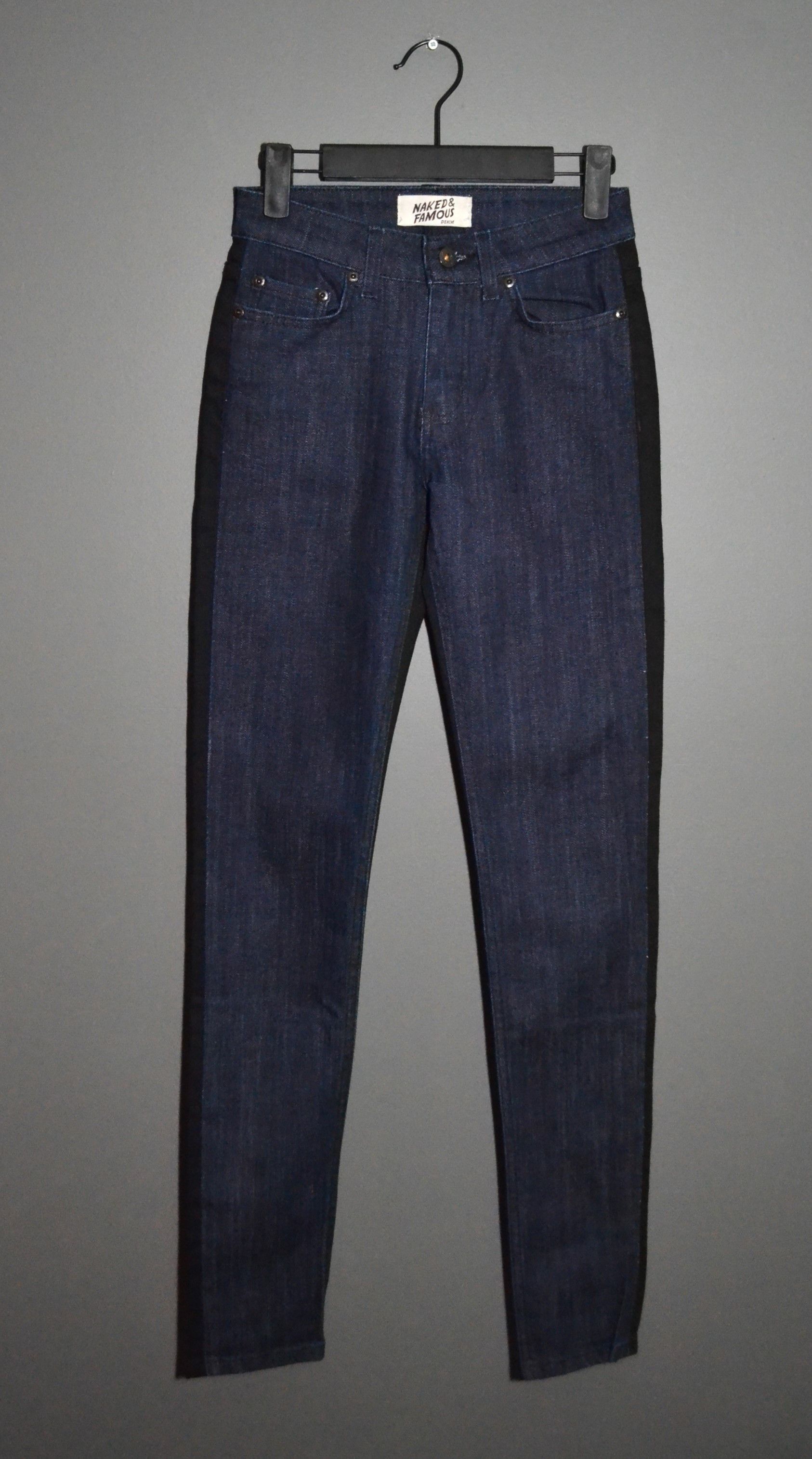 Naked & Famous Naked & Famous Power Stretch Indigo Black Denim Skinny 25 Size 25" / US 0 / IT 36 - 1 Thumbnail