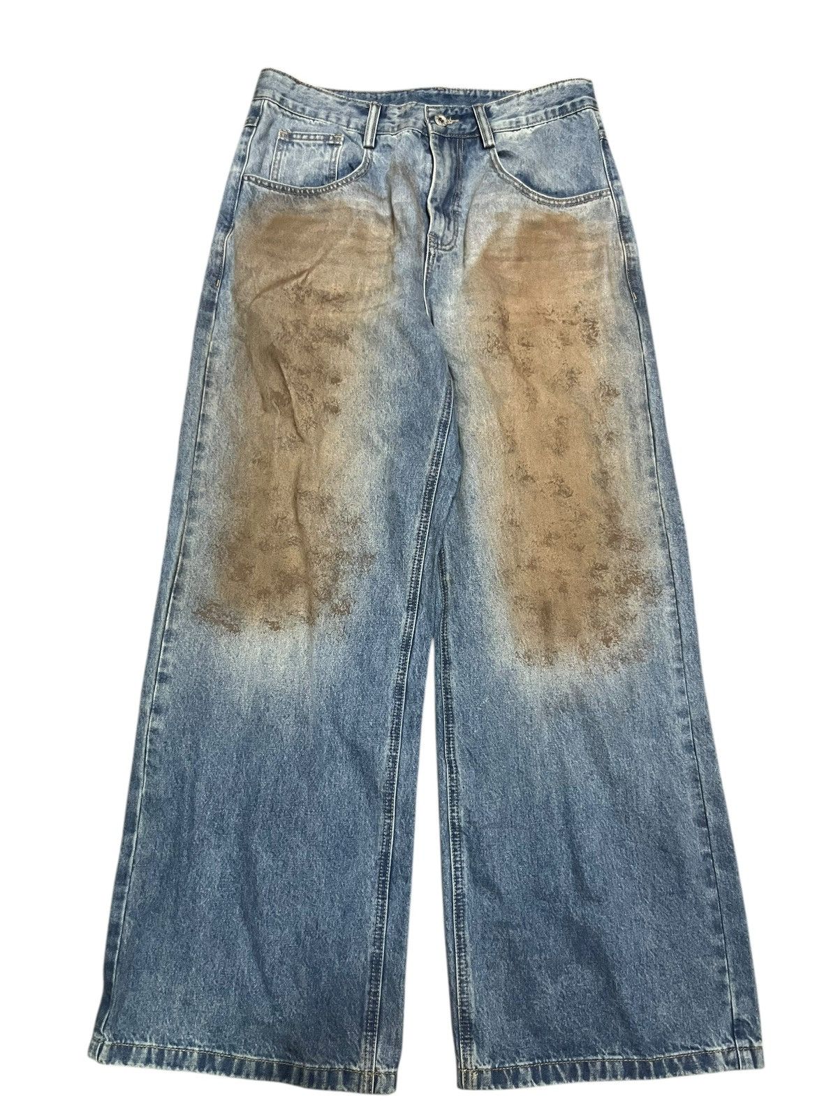 Playboy Playboy x Donsmoke Rusty Mud Max Baggy Denim Pants Size US 31 - 2 Thumbnail