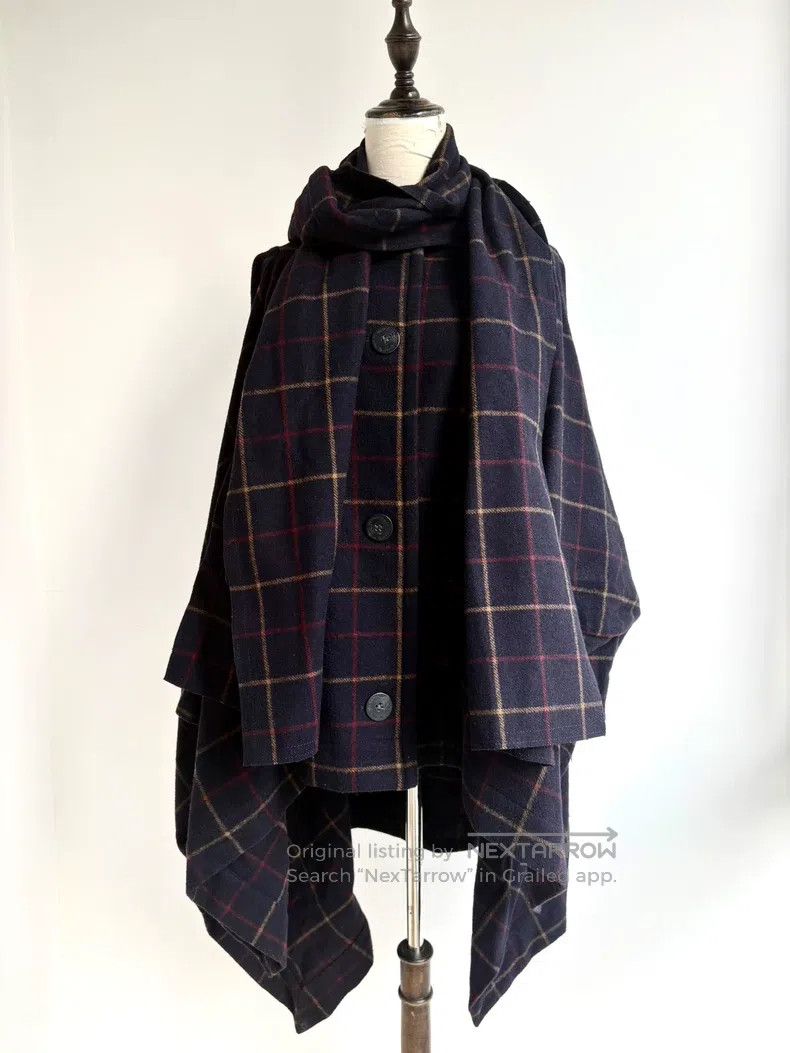 Vivienne Westwood Vivienne Westwood Blue Plaid Bow Scarf Cloak Coat Size XS / US 0-2 / IT 36-38 - 6 Thumbnail