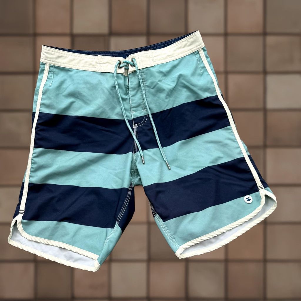 Vintage Jetty Mens 32 Blue Stripe Board Shorts Quick Dry Stretch Beach Surf Trunks Swimsuit Bottoms Size US 32 / EU 48 - 1 Thumbnail
