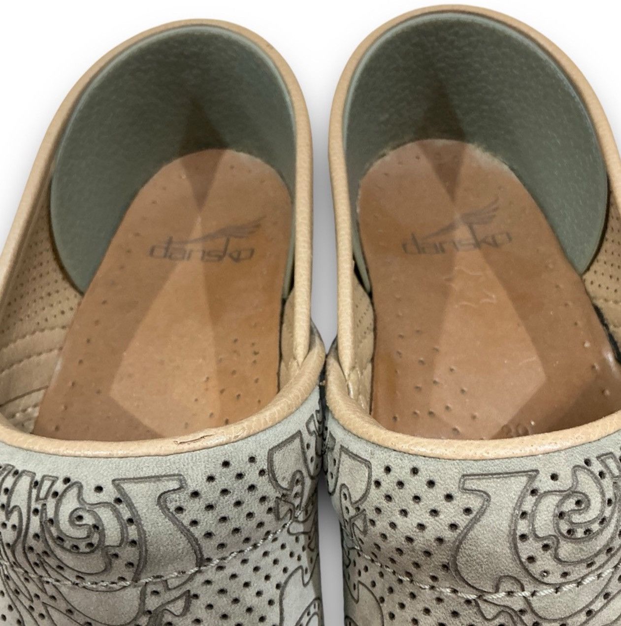 Dansko Dansko Professional Floral Nubuck Sage Nursing Clogs Slip On Size US 8.5 / IT 38.5 - 10 Thumbnail