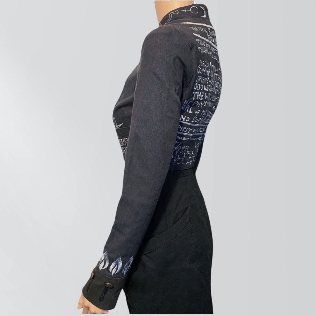 Allsaints NWT Vintage AllSaints Rare Embroidered Symbols Crop Jacket Size S / US 4 / IT 40 - 5 Thumbnail