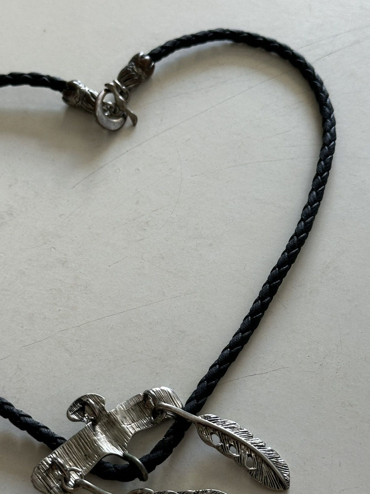 Japanese Brand × Jewelry Native Eagle/ Feathers Pendant Leather Necklace Size ONE SIZE - 11 Thumbnail