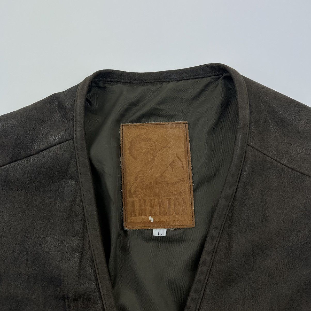 Leather America Leather Vest Vintage Size US L / EU 52-54 / 3 - 3 Thumbnail