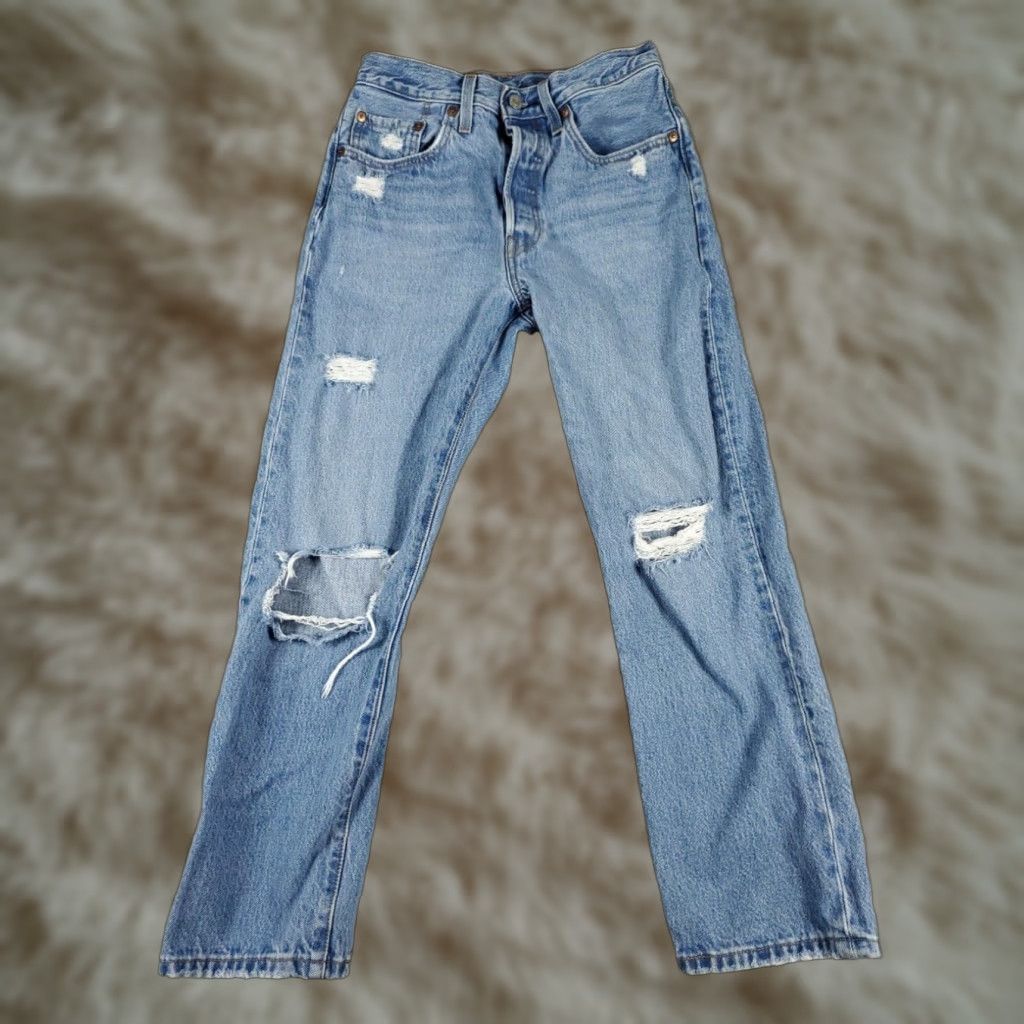 Levi's Levis 501 Jeans Mens 26x26 Blue Straight Leg Denim Pants Size US 26 / EU 42 - 1 Thumbnail