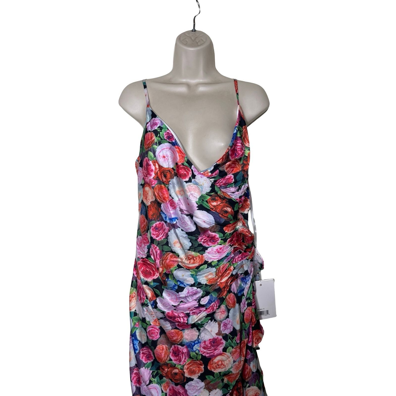 Other Mac Duggal Floral Print Asymmetrical Ruffle Hem Gown Multi Size XL / US 12-14 / IT 48-50 - 3 Thumbnail