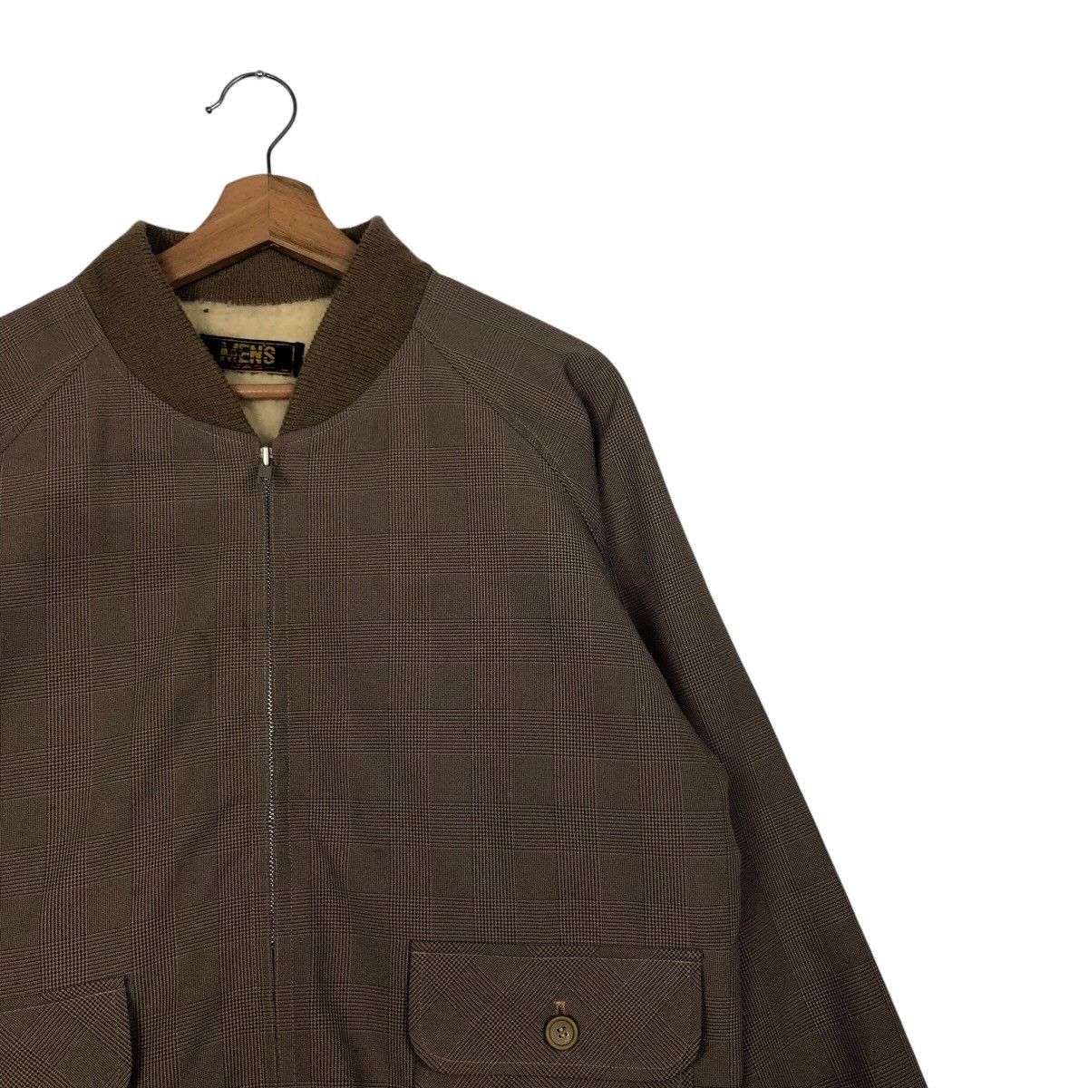 Issey Miyake 📌Vintage Bomber Jacket Jac Blanket Check Tartan Size US L / EU 52-54 / 3 - 7 Thumbnail