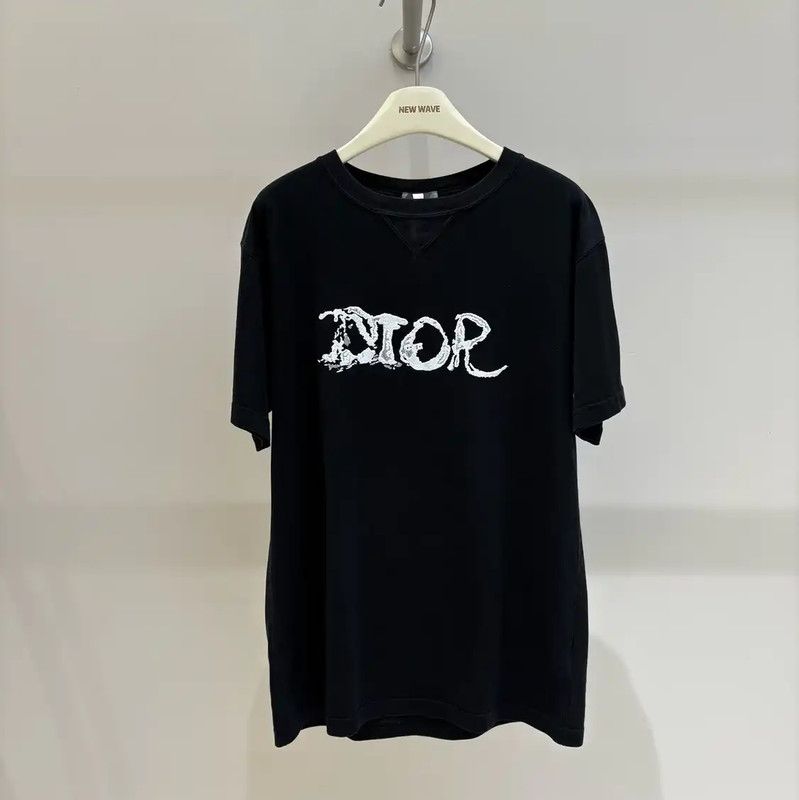 Dior Dior Black Cotton Logo Short Sleeve T-Shirt 0089 Size US S / EU 44-46 / 1 - 1 Thumbnail