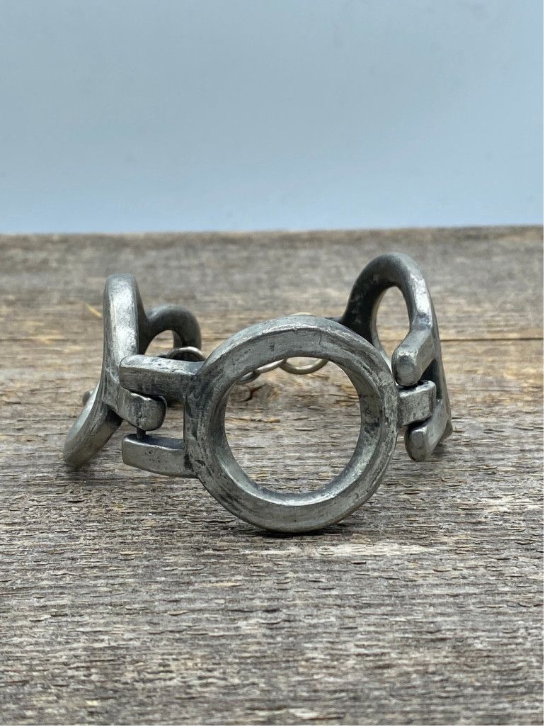 Vintage Anders Andersen Modernist Denmark 1960s Pewter Link Bracelet Size ONE SIZE - 6 Thumbnail