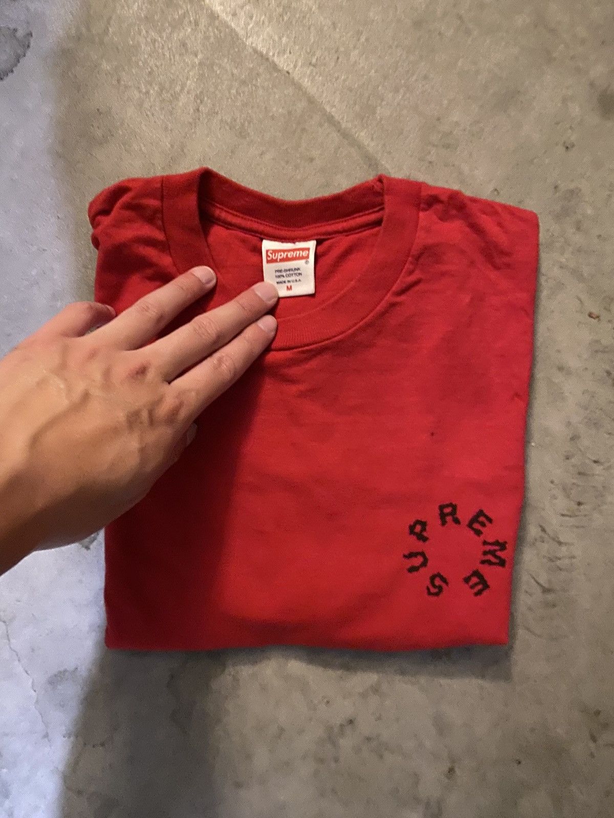 Supreme Supreme Marble Tee Red Size US M / EU 48-50 / 2 - 1 Thumbnail
