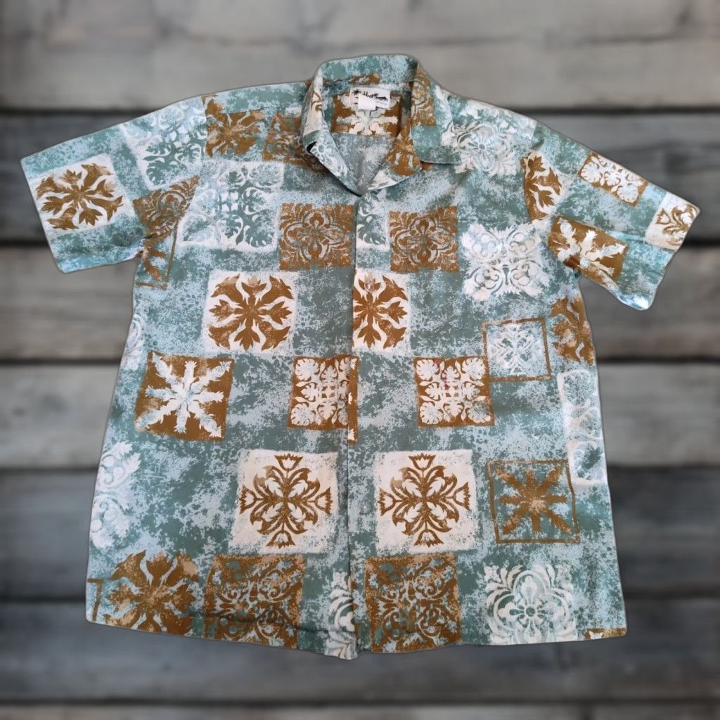 Vintage VINTAGE Howie Hawaiian Shirt Men L Abstract Button-Up Short Sleeve Beach Travel USA Made Size US L / EU 52-54 / 3 - 1 Thumbnail