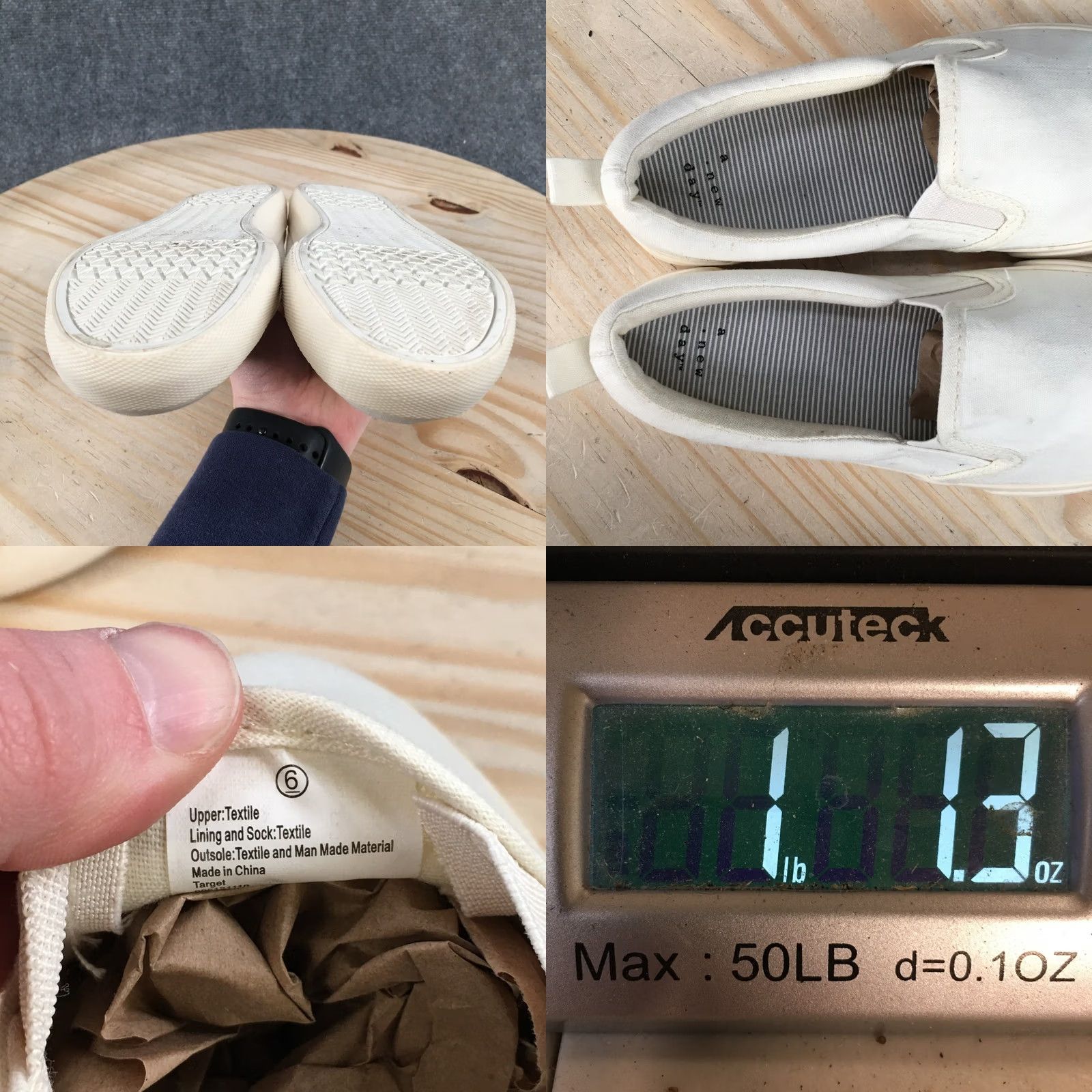Vintage A New Day Shoes Womens 6 Casual Comfort Slip On Low Top Sneakers White Canvas Size M / US 6-8 / IT 42-44 - 9 Thumbnail