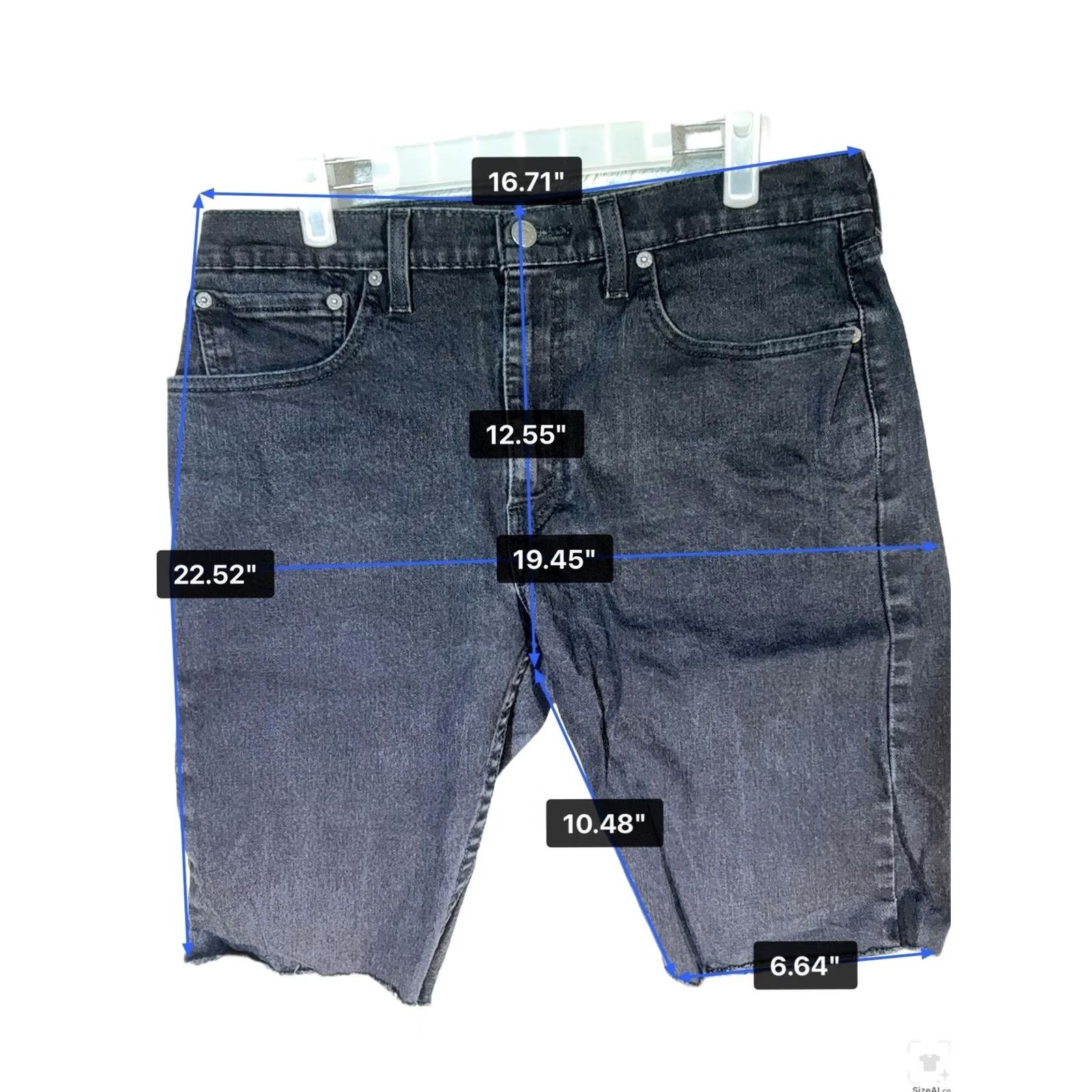 Levi's Levi's Shorts Mens 34 Gray Charcoal Denim Slim Bermuda 10 Inseam Stretch Casual 5-Pocket Mens Size US 34 / EU 50 - 6 Thumbnail