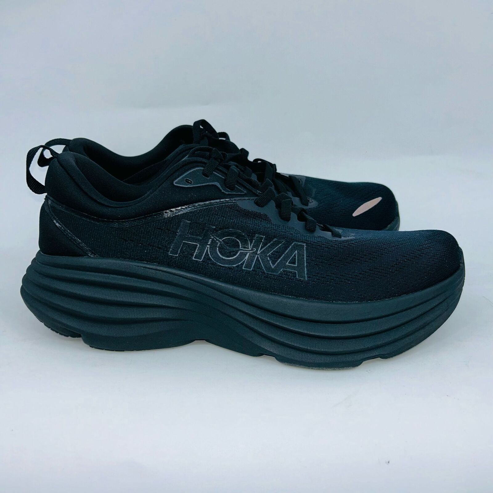 Hoka HOKA MENS BONDI 8 BLACK COMFORTABLE RUNNING SHOES SIZE 11D Size US 11 / EU 44 - 1 Thumbnail