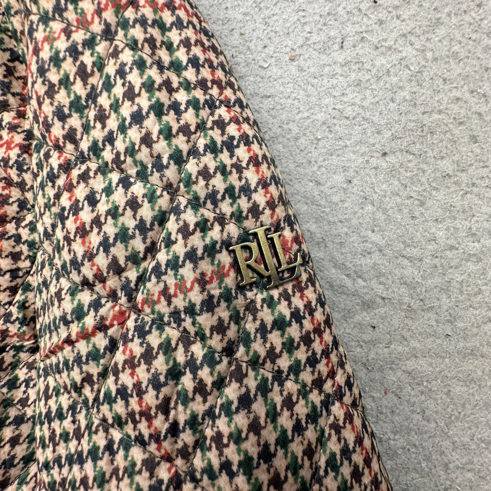 Lauren Ralph Lauren Ralph Lauren Houndstooth Quilted Coat Women XL Merlot 24480 Size XL / US 12-14 / IT 48-50 - 10 Thumbnail