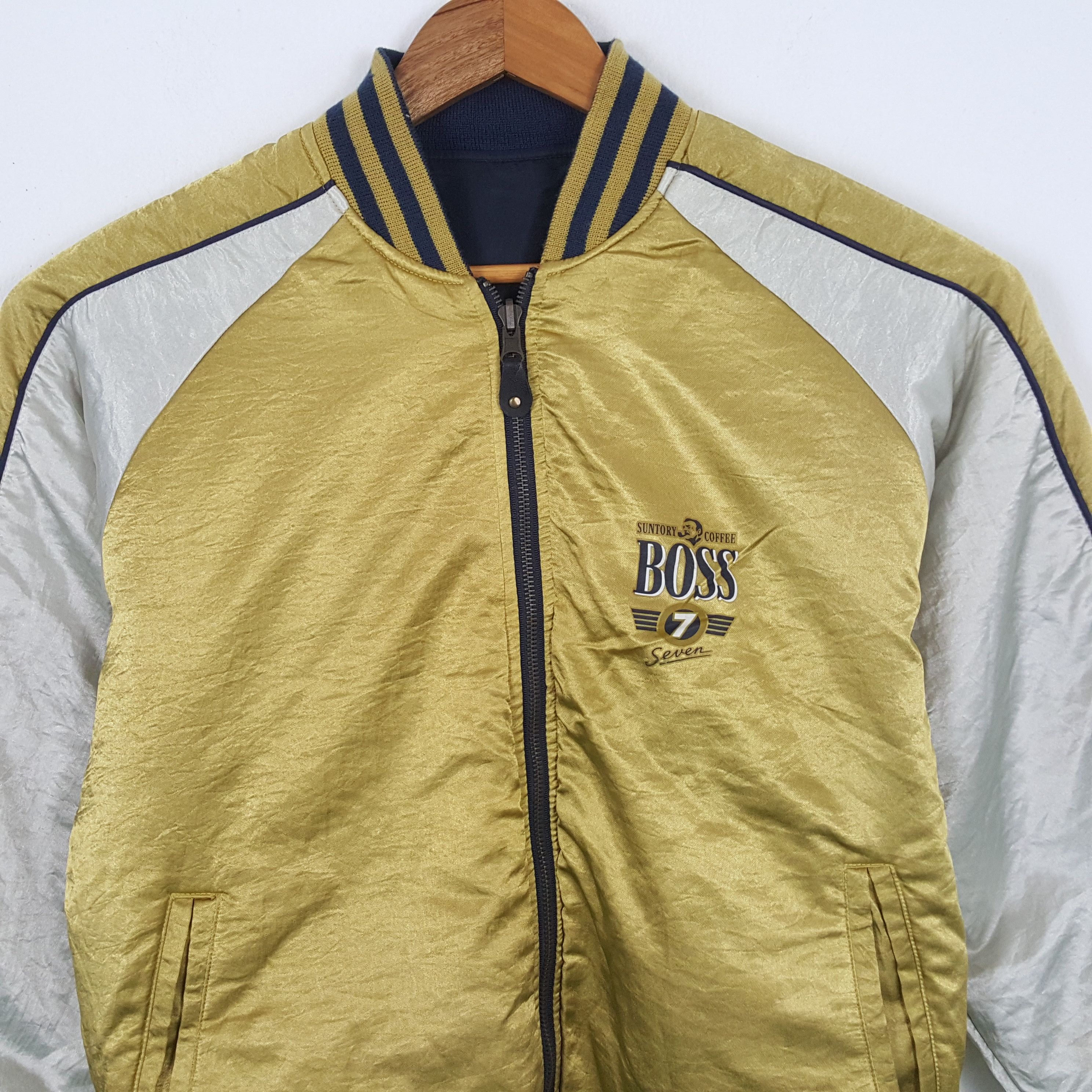 Vintage Vintage SUNTORY BOSS COFFE 7 Reversible Bombers Jacket Size US XL / EU 56 / 4 - 4 Thumbnail