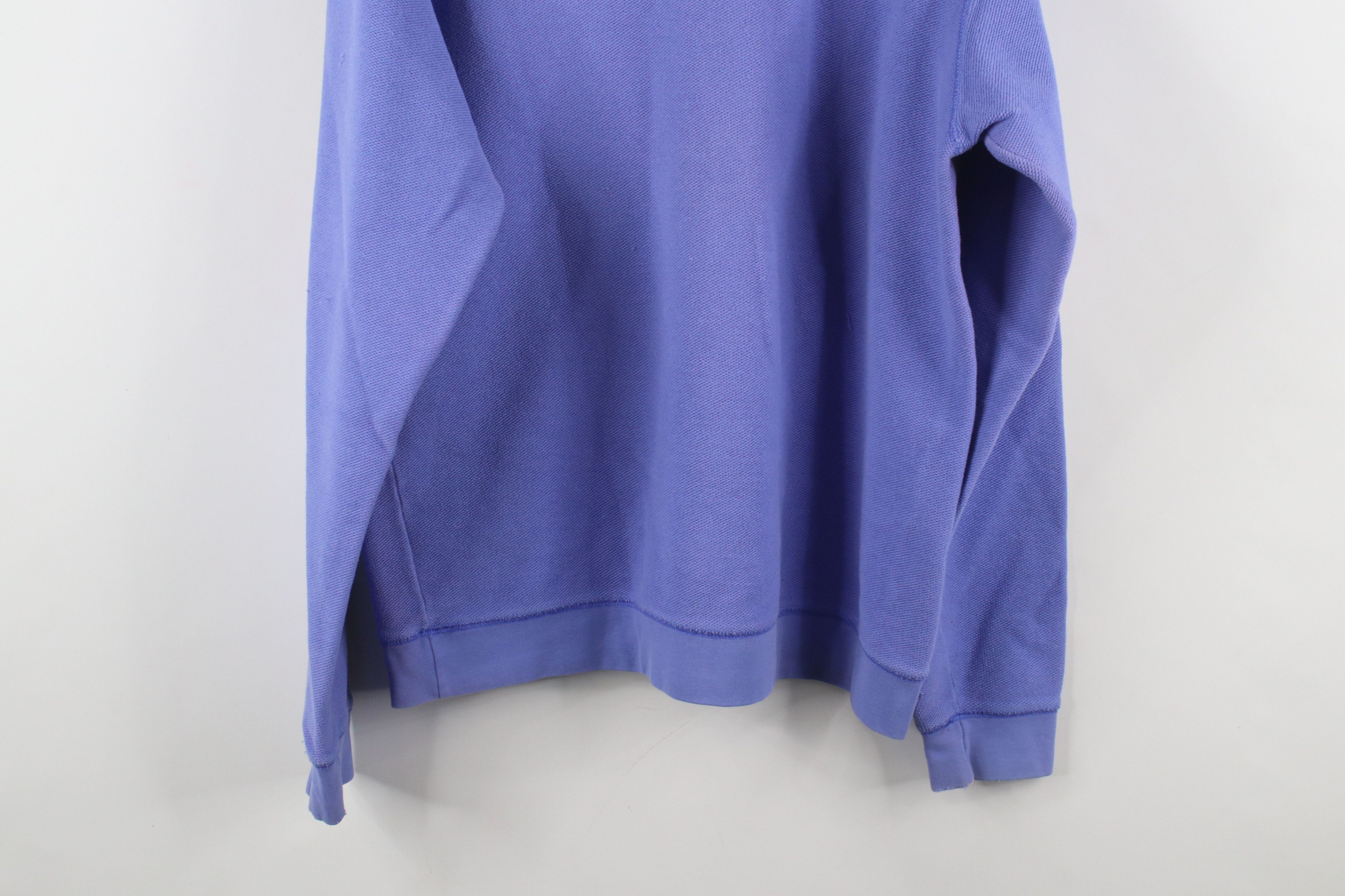 Lands' End × Vintage Vintage 90s Lands End Blank Tight Weave Knit Sweater Blue Size US M / EU 48-50 / 2 - 12 Thumbnail