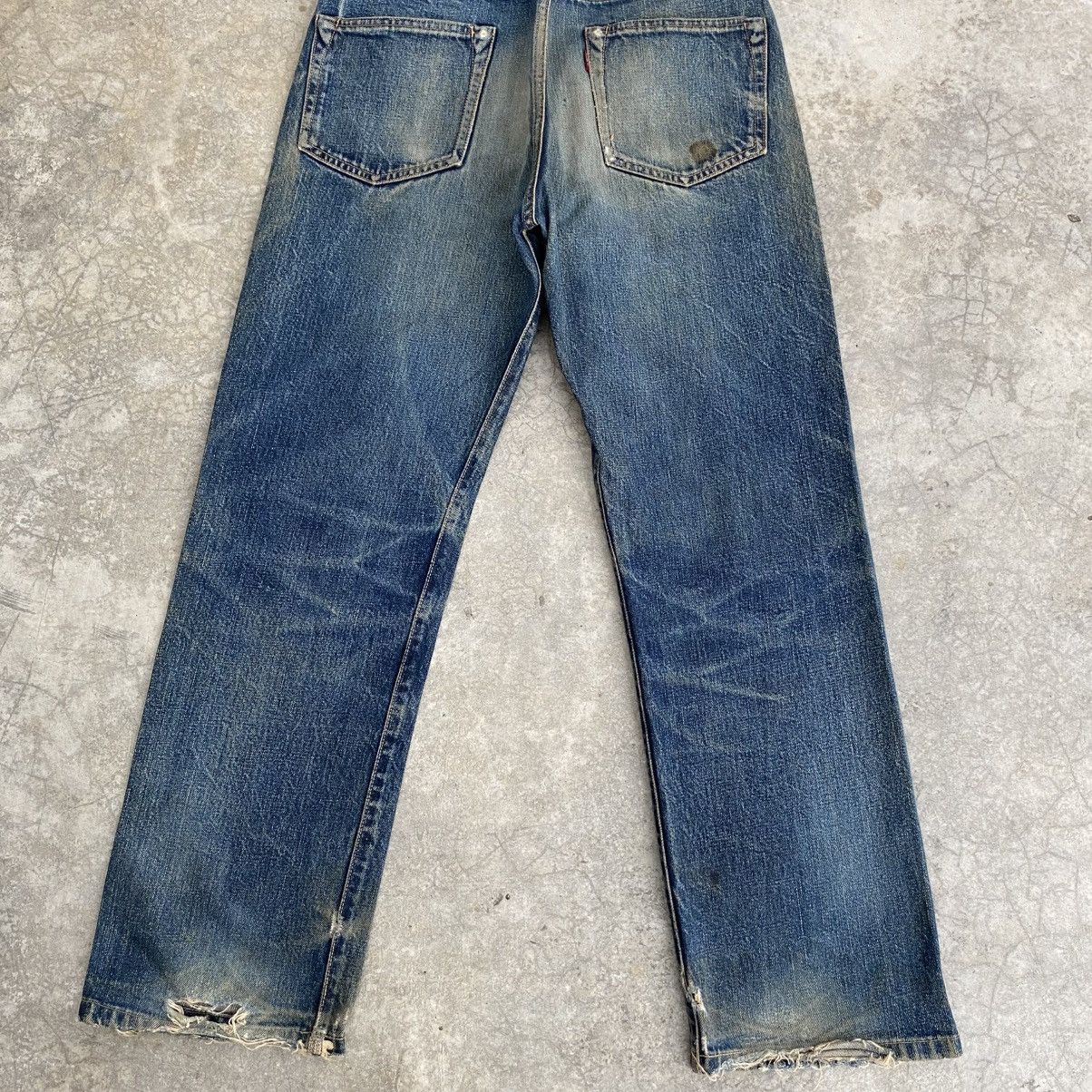 Denime Vintage Denime Japan Faded Blue Distressed Selvedge Jeans Size US 31 - 15 Thumbnail