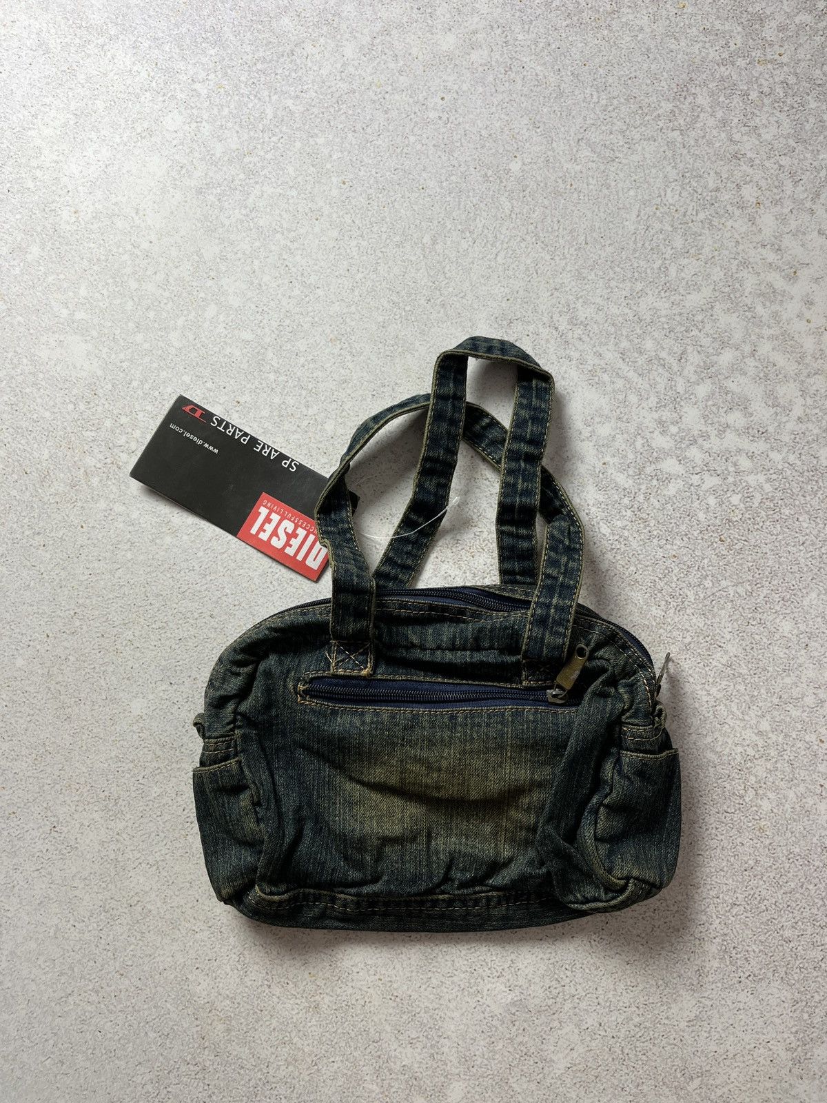 Diesel Vintage Diesel Shoulder Bag Distressed Denim Y2K Spare Parts Size ONE SIZE - 4 Thumbnail