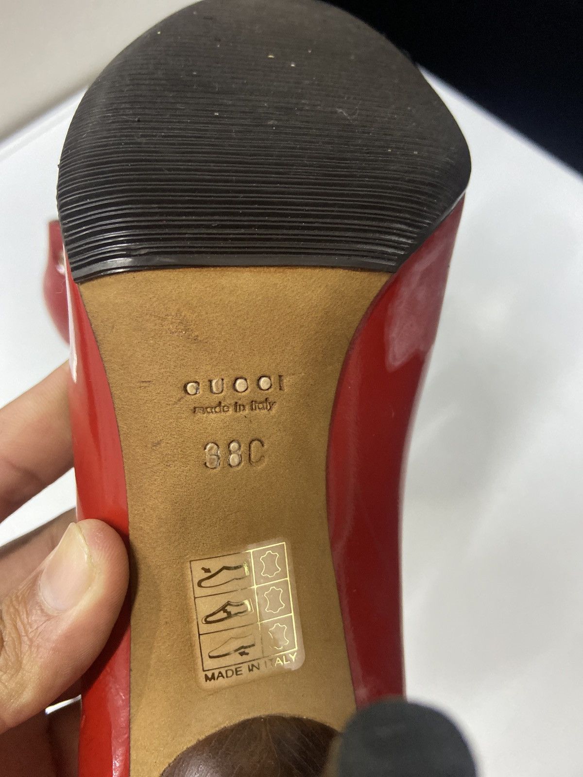 Gucci AUTHENTIC GUCCI HEELS REDCHERRY Size US 8 / IT 38 - 4 Thumbnail