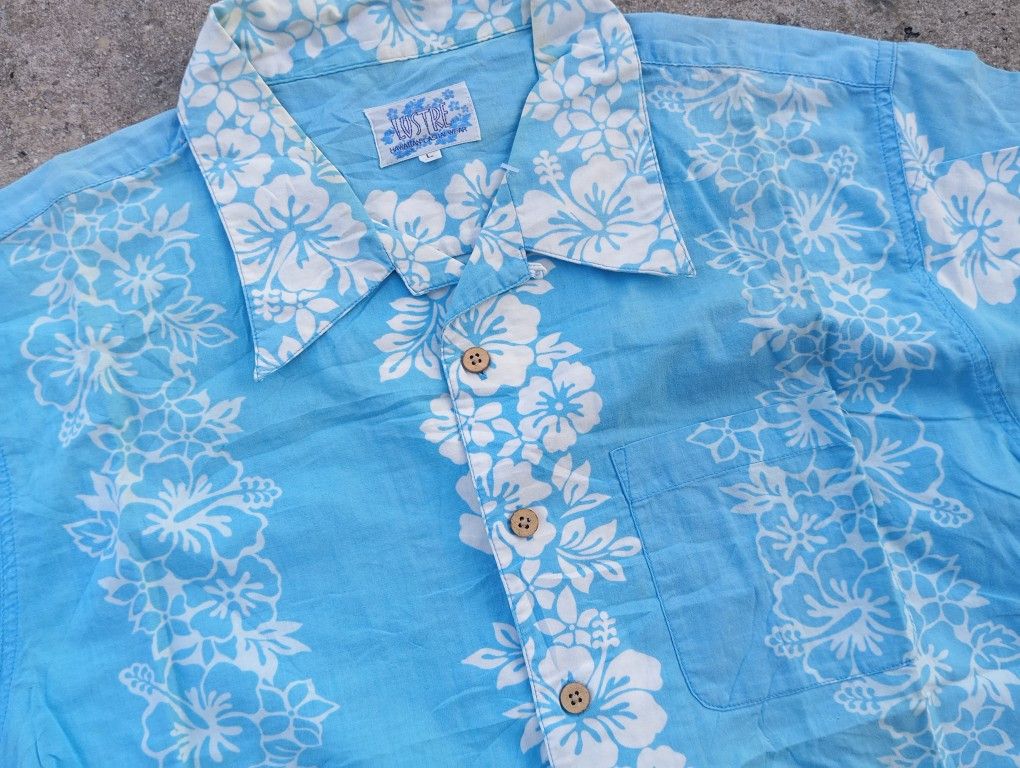 Vintage VTG Hawaii Aloha Floral Stripes shirt 🌺 Size US L / EU 52-54 / 3 - 1 Thumbnail