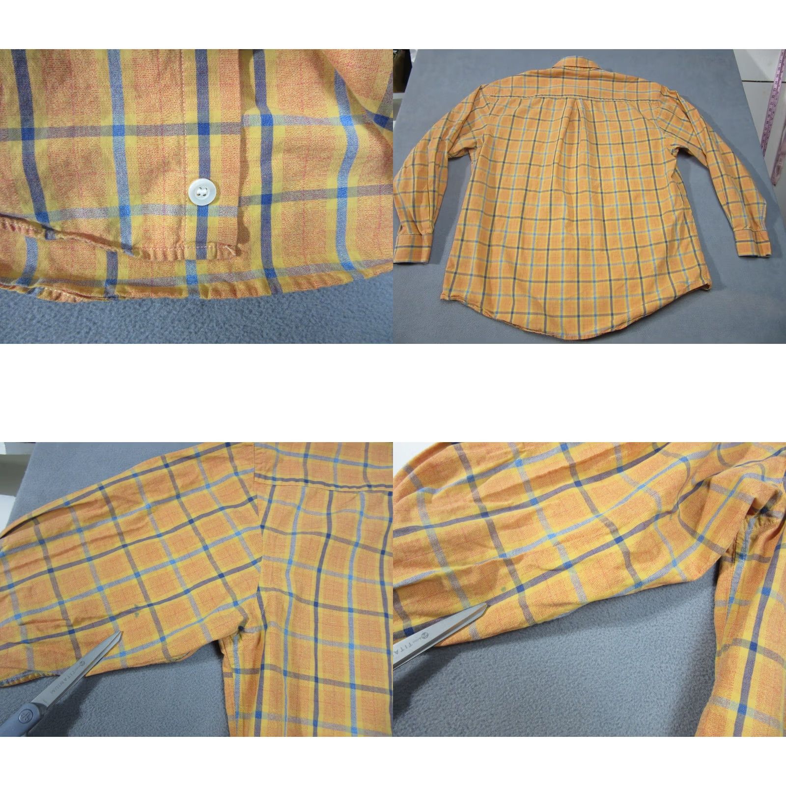 Ermenegildo Zegna Ermenegildo Zegna Shirt Long Sleeve Collared Button-Up Mens Large Orange Plaid Size US L / EU 52-54 / 3 - 8 Thumbnail