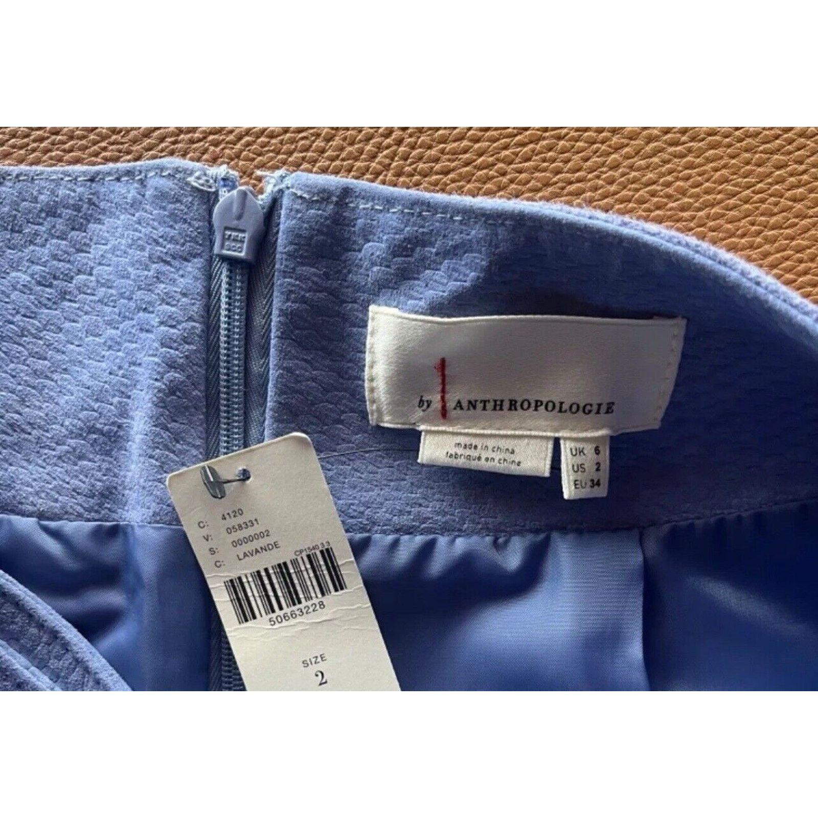 Anthropologie Anthropologie Lavender Blue Genuine Leather Suede Mini Skirt Size 26" / US 2 / IT 38 - 4 Thumbnail
