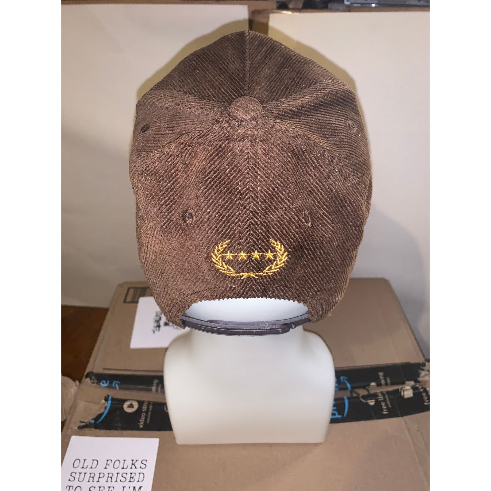 Other Field Grade All Hustle No Luck Brown Corduroy Trucker Hat Size ONE SIZE - 3 Thumbnail
