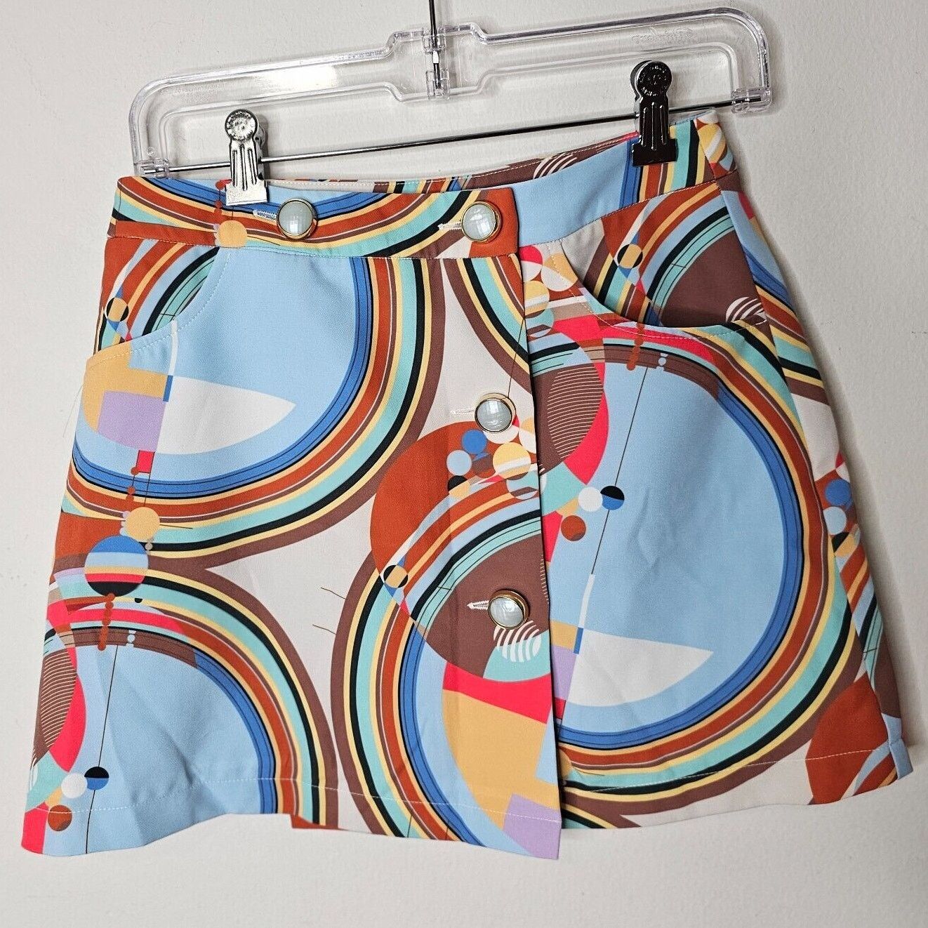 Other NWT Stefania Vaidani 60s Front Button Crop & Mini Skirt SM Size S / US 4 / IT 40 - 4 Thumbnail