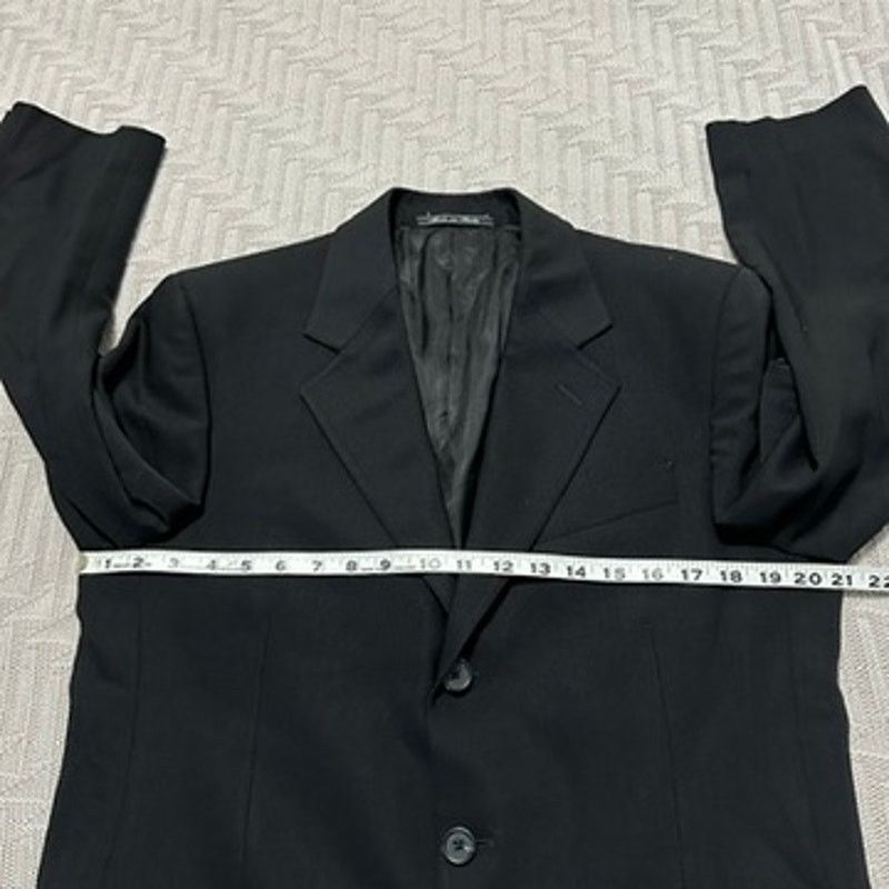Fendi Fendi black texured 3 button wool blazer size 40L Size 40L - 8 Thumbnail