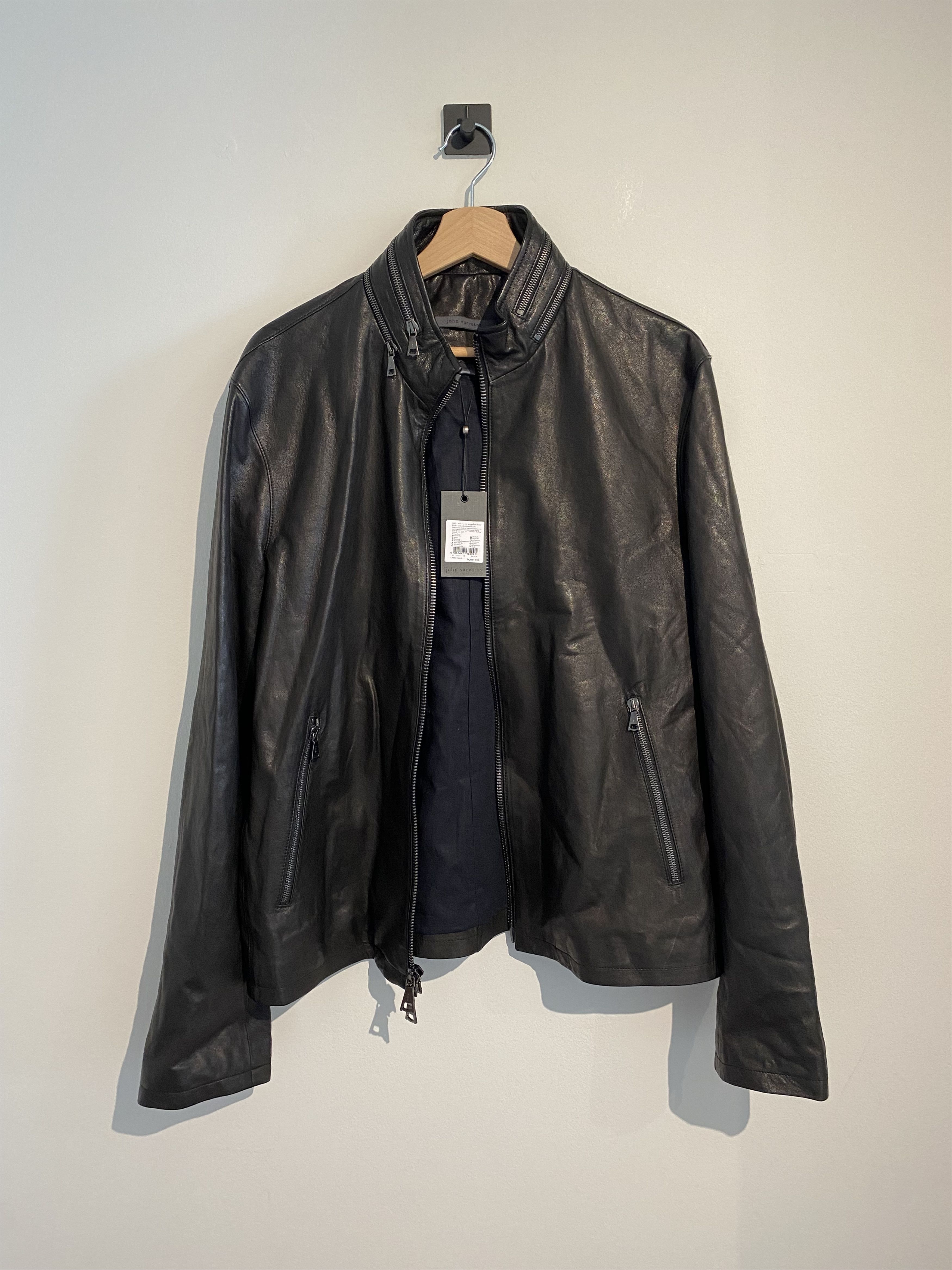 image of John Varvatos Biker Jacker in Black, Men's (Size Large)