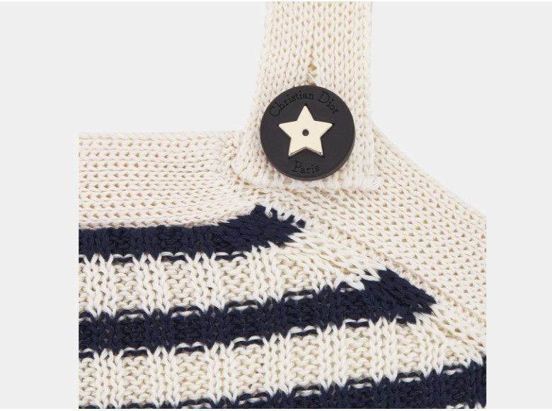 Dior o1w1db10425 444T13A Tank Top in White & Navy Blue Size XL / US 12-14 / IT 48-50 - 3 Thumbnail