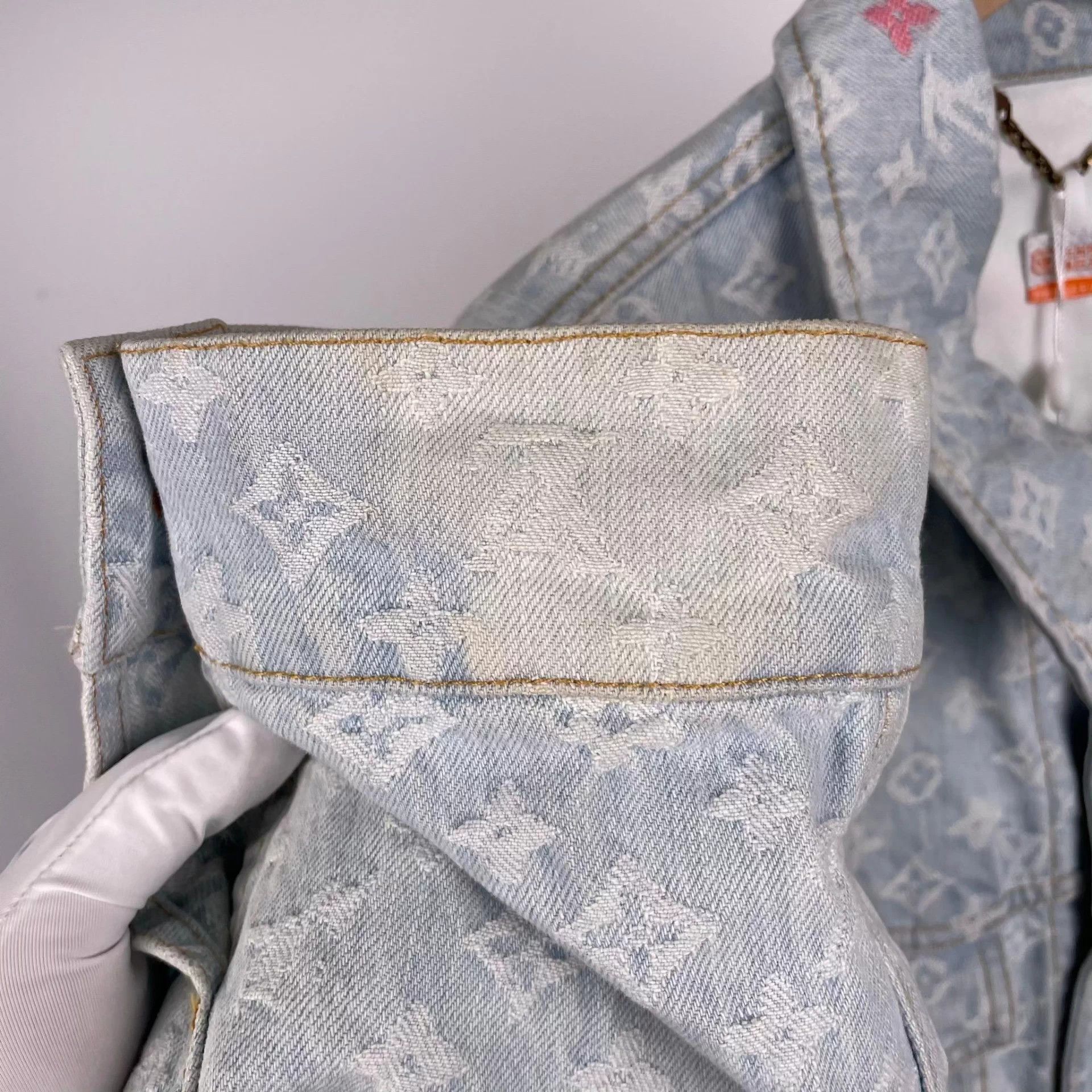 Louis Vuitton LV x TS Full Print Light Blue Denim Jacket 54 Size US L / EU 52-54 / 3 - 7 Thumbnail