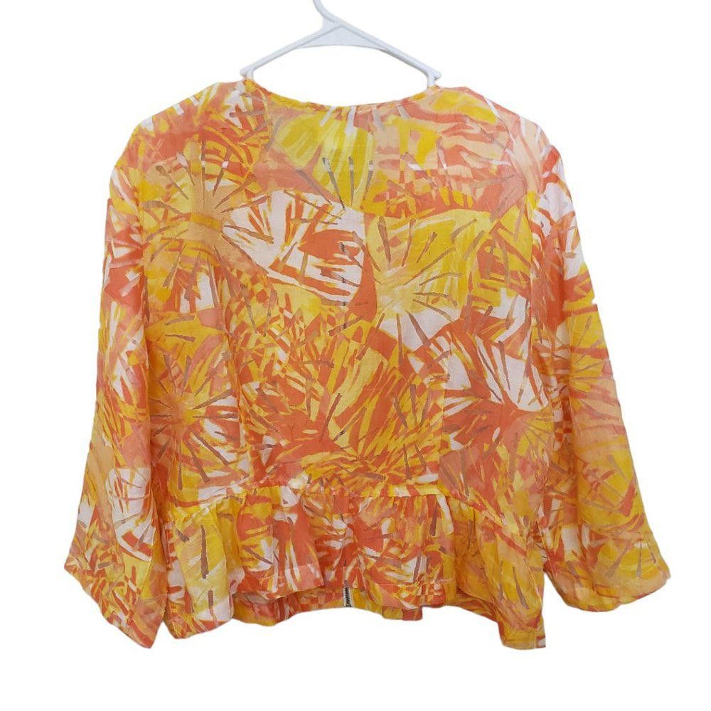 Designer CT188a Ruby Rd. Zip Down Orange Shirt 18 Size XXL / US 16-18 / IT 52-54 - 2 Thumbnail