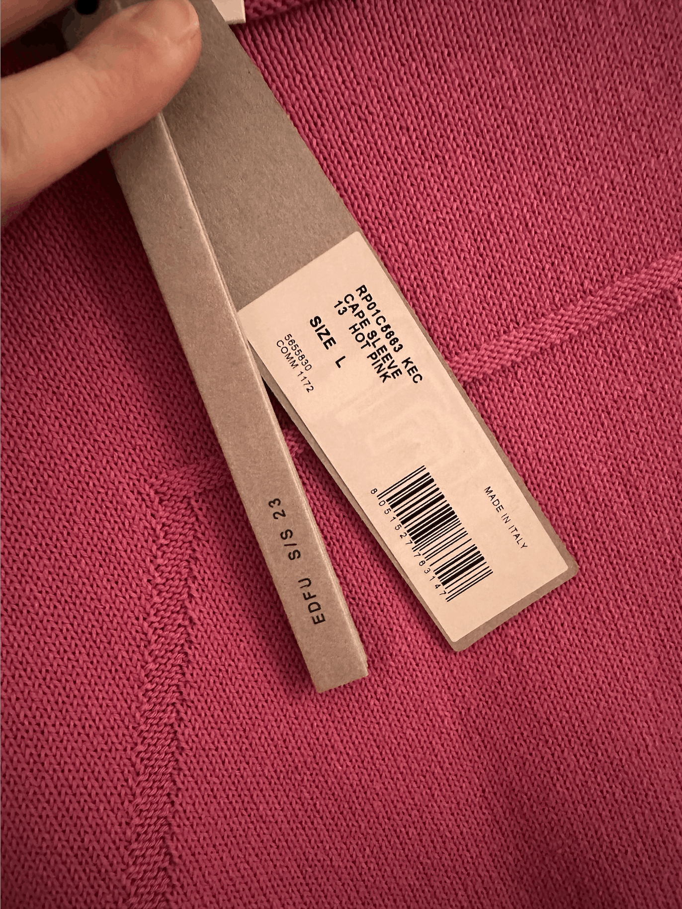 Rick Owens Rick Owens Edfu Hot Pink Cape Sleeve Knit Top Size L / US 10 / IT 46 - 4 Thumbnail