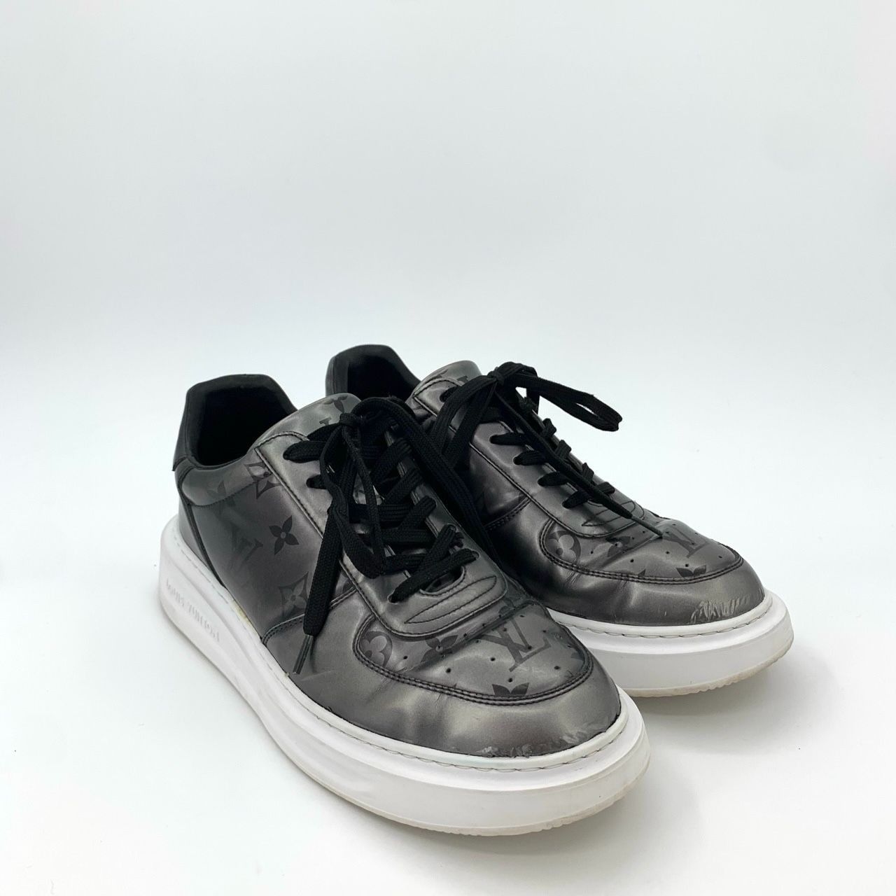 Louis Vuitton [Louis Vuitton] Beverly Hills Monogram Print Silver-Black Le Size US 7 / EU 40 - 1 Thumbnail