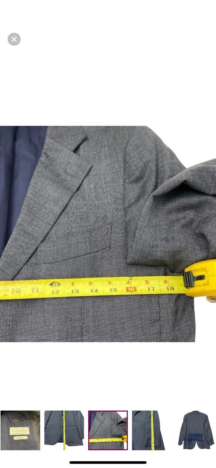 Suitsupply Suitsupply Lazio Blazer 52 Slim Fit Gray Pure Wool Angelico Size 52S - 6 Thumbnail