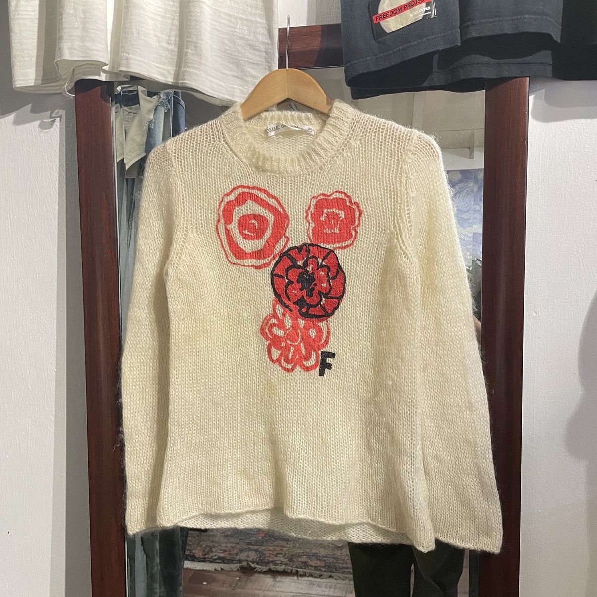 Comme des Garcons AD2000 Comme Mohair Flower F Knit Size US S / EU 44-46 / 1 - 1 Thumbnail