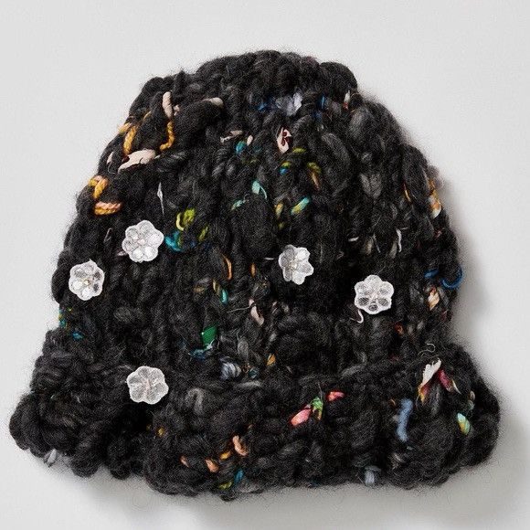 Other Accessories _ Free People Dreamy Hand Knit Beanie In Black Size ONE SIZE - 1 Thumbnail