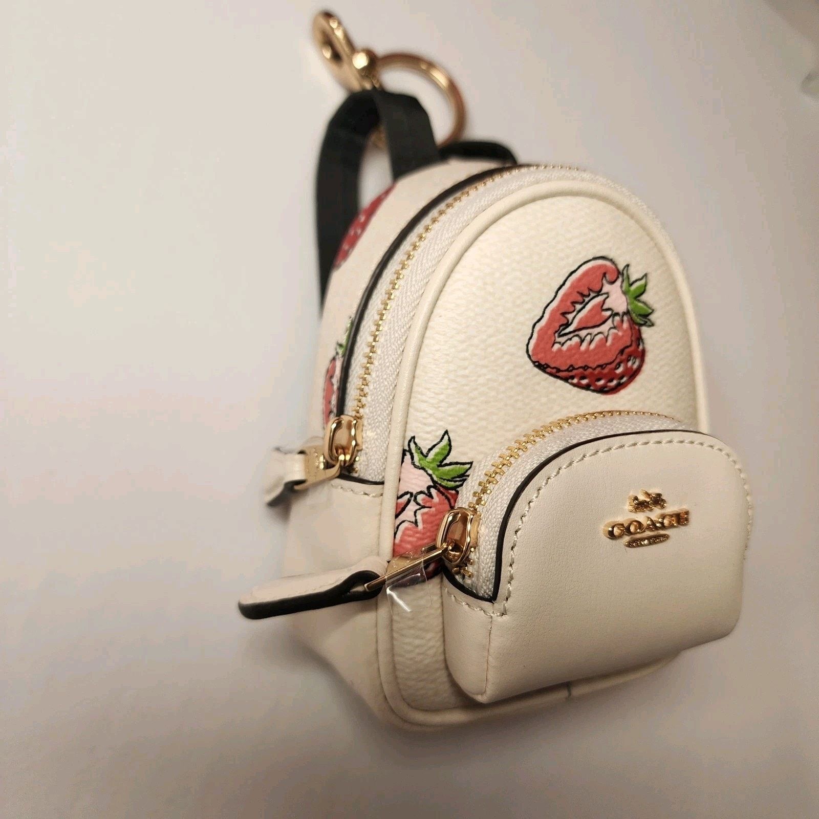 Coach Coach CAO93 Mini Court Backpack Bag Charm Strawberry V2 Size ONE SIZE - 4 Thumbnail