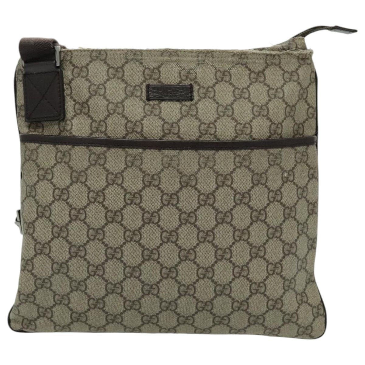 Gucci GUCCI GG Supreme Shoulder Bag Pvc Leather Beige Brown Silver Size ONE SIZE - 13 Thumbnail