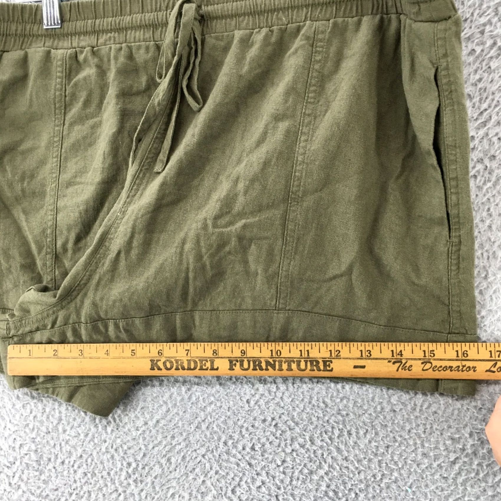 Vintage Universal Thread Chino Shorts Womens XL Green High Rise Elastic Waist Size 40" / US 18 - 5 Thumbnail