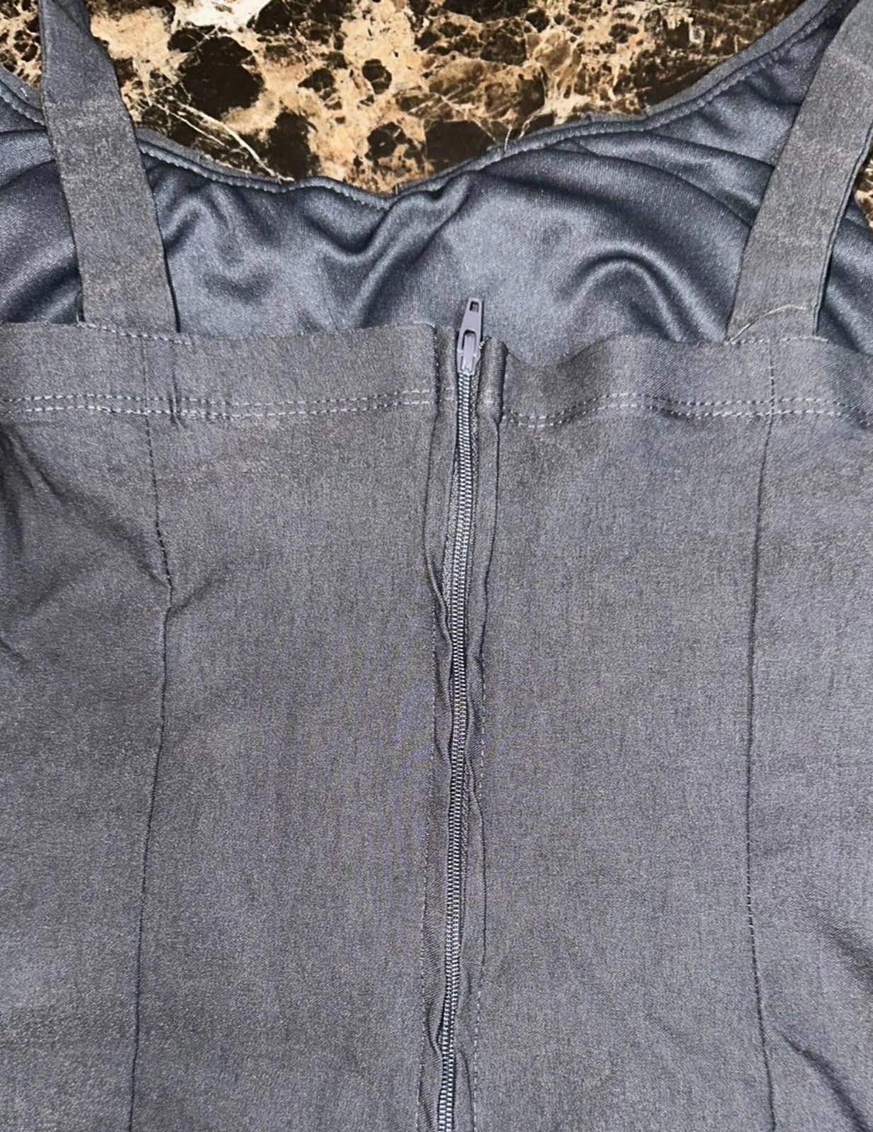 Designer Frederick’s of Hollywood Gray Sleeveless Dress Size 12 Y2K Size XL / US 12-14 / IT 48-50 - 5 Thumbnail
